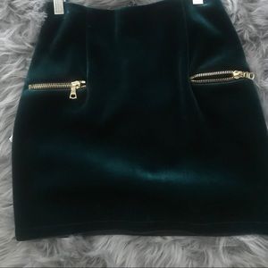 Beautiful velvet green skirt Sandro!